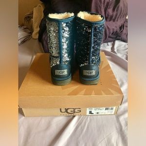 Classic short sequin Ugg boots